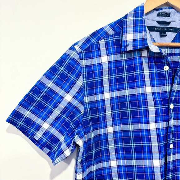 TOMMY HILFIGER Blue plaid shirt - Picture 2 of 5
